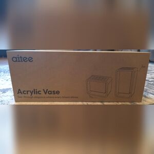 AITEE 2PACK Clear Vase for Flowers,Acrylic Flower Vases for Centerpieces.